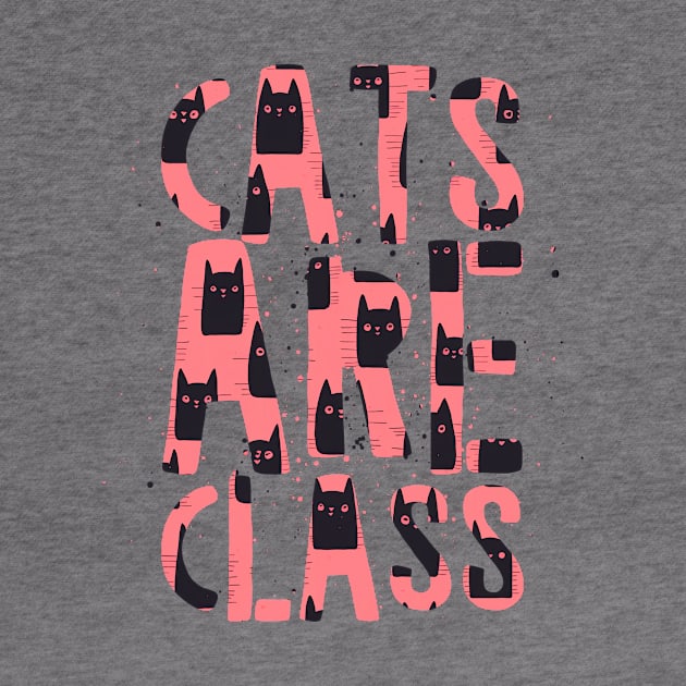 Modern cat art, cool typographic cats are class by DustedDesigns